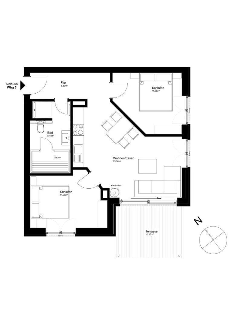 Sielhuus 5, Ferienwohnung Mit Sauna In Fedderwardersiel Butjadingen Kültér fotó